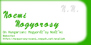 noemi mogyorosy business card